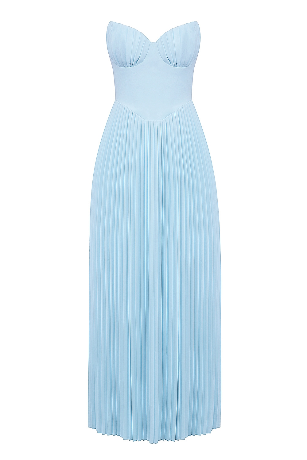 Marcella-Ocean Blue Pleated Maxi Dress