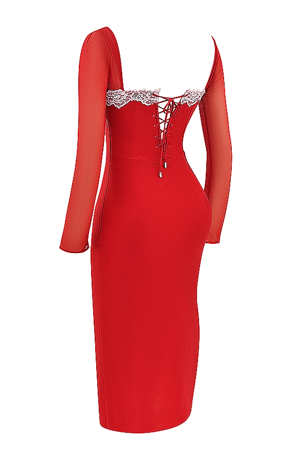 Seraphina-Scarlet Corset Dress