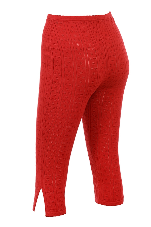 Abigail-Cherry Knit Capri Trousers - SALE