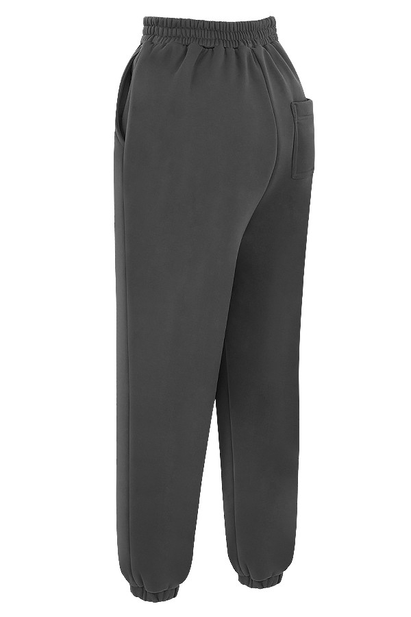 Sky-Charcoal Fleece Back Jogging Trousers