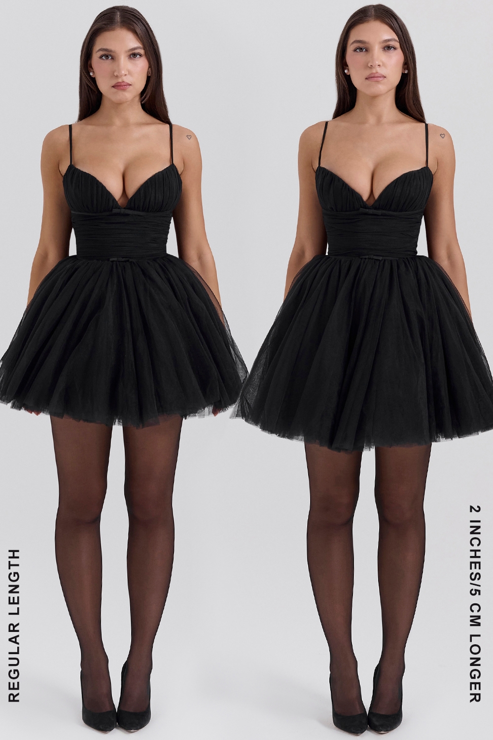 Princess-Black Tulle Mini Dress - SALE