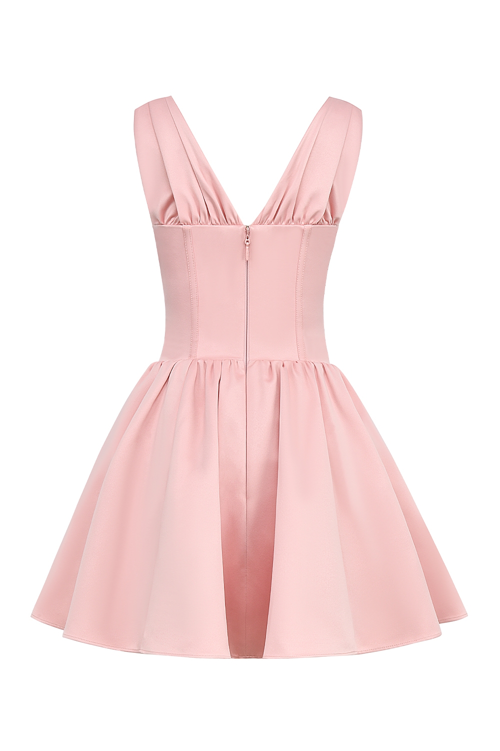 Emmeliette-Powder Pink Satin Mini Dress - SALE