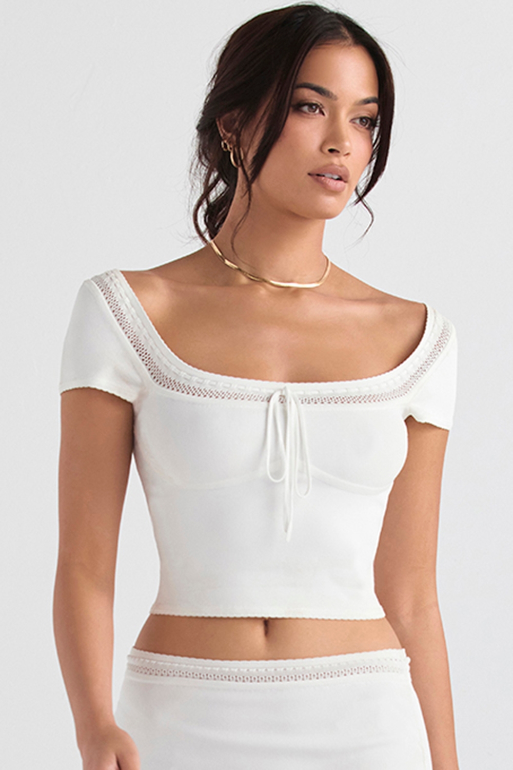 Nola-Ivory Dainty Knit Top