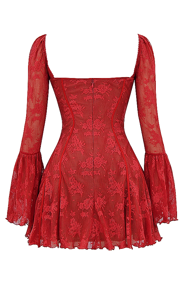 Analissa-Scarlet Lace Corset Dress