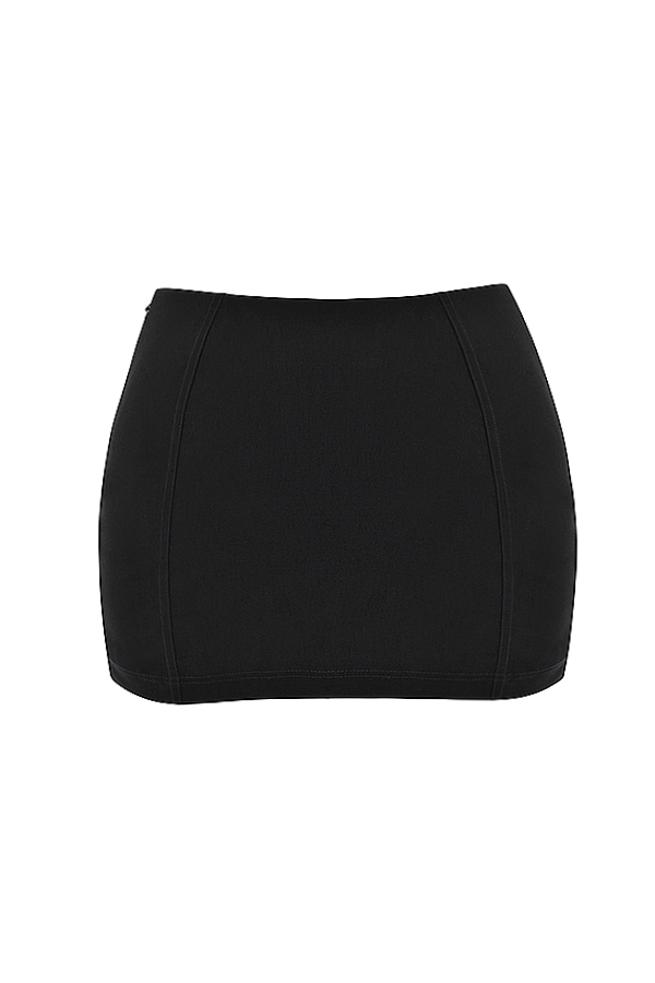 Nisha-Black Sculpting Mini Skirt