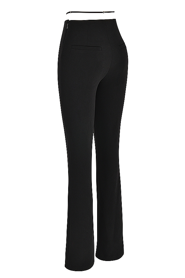 Layla-Black V-Front Trousers