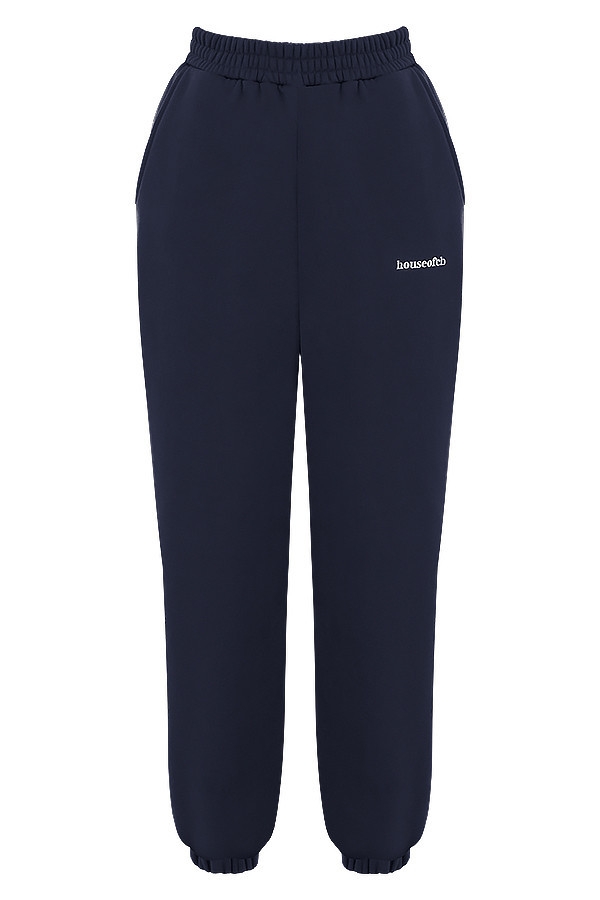 Sky-Navy Fleece Back Jogging Trousers