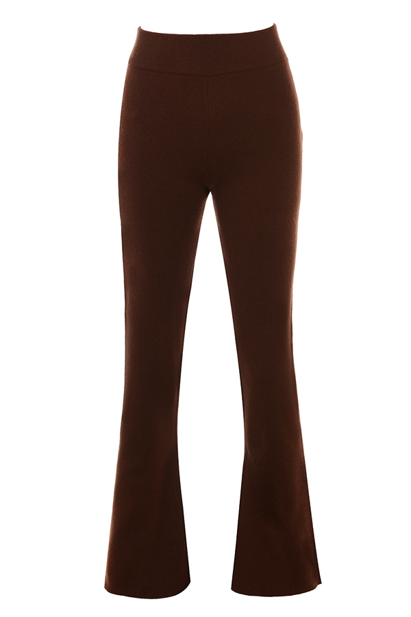 Nereida-Chocolate Cashmere Blend Trousers - SALE
