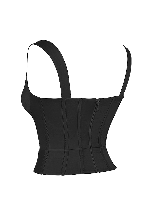 Liberty-Black Satin Corset