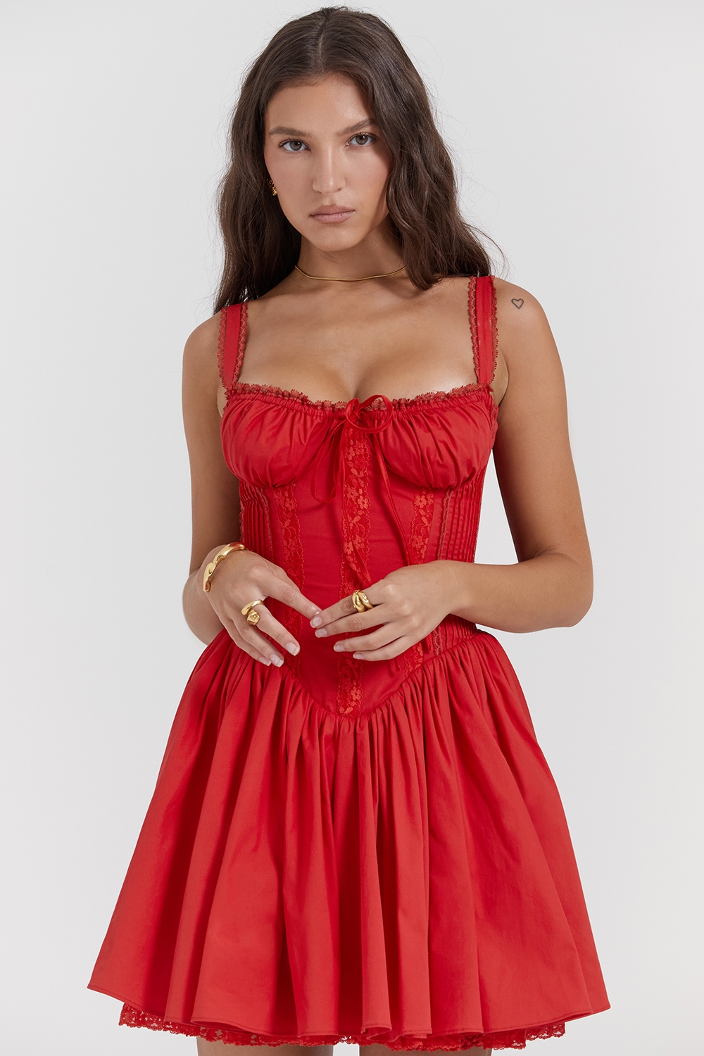 Pietra-Cherry Corset Mini Dress