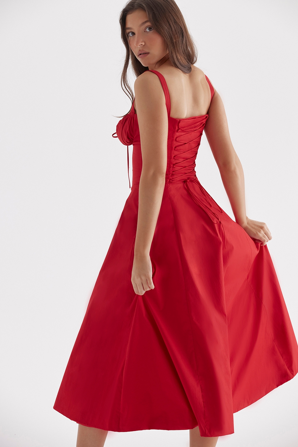 Carmen-Red Rose Bustier Sundress