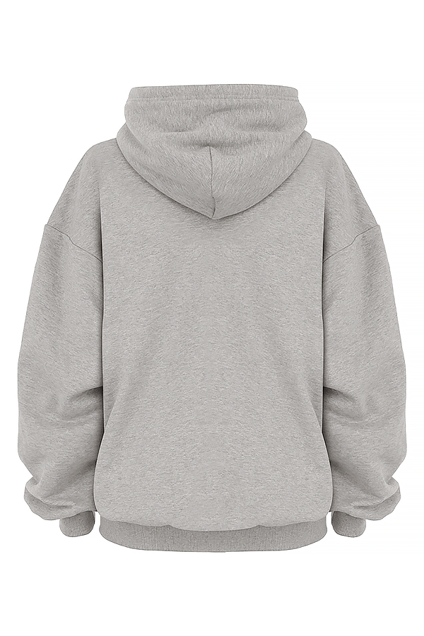 Halo-Light Grey Oversized Hoodie