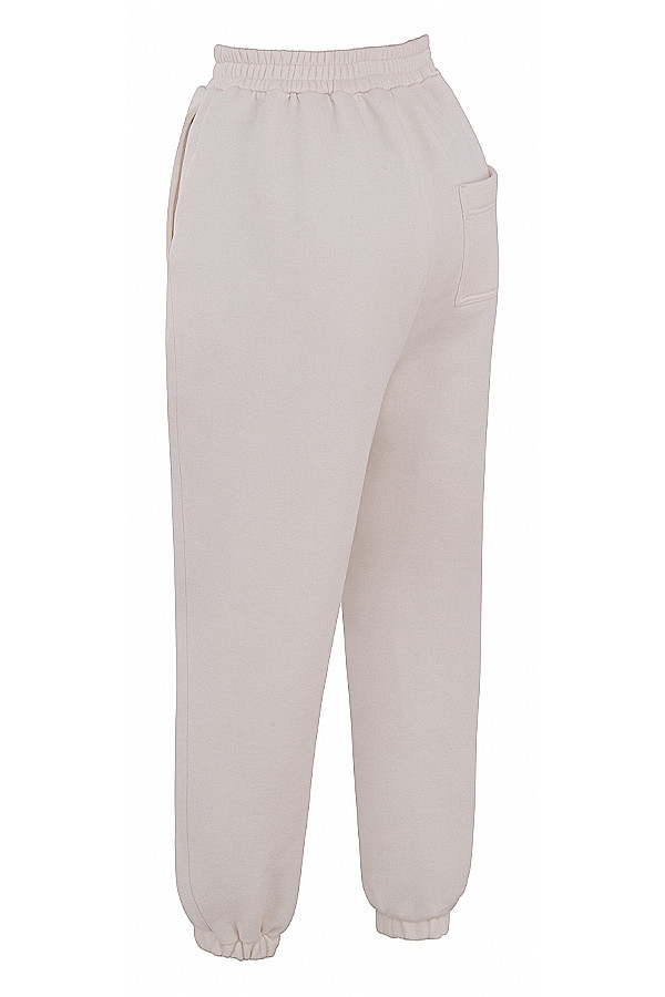 Sky-Off White Fleece Back Jogging Trousers