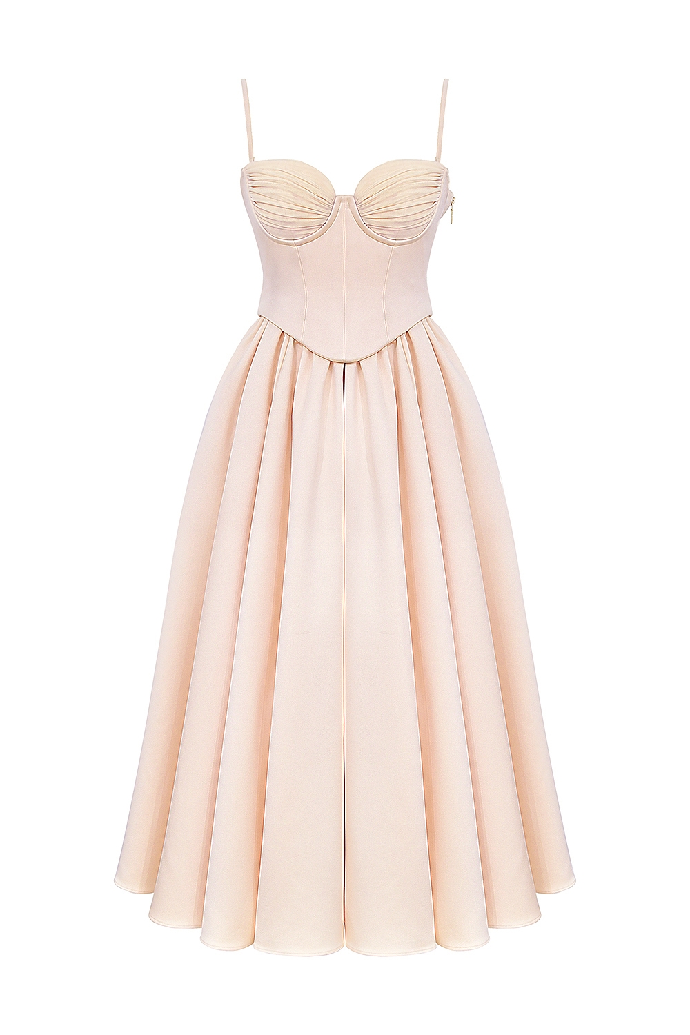 Perfect-Peach Satin Corset and Skirt - SALE