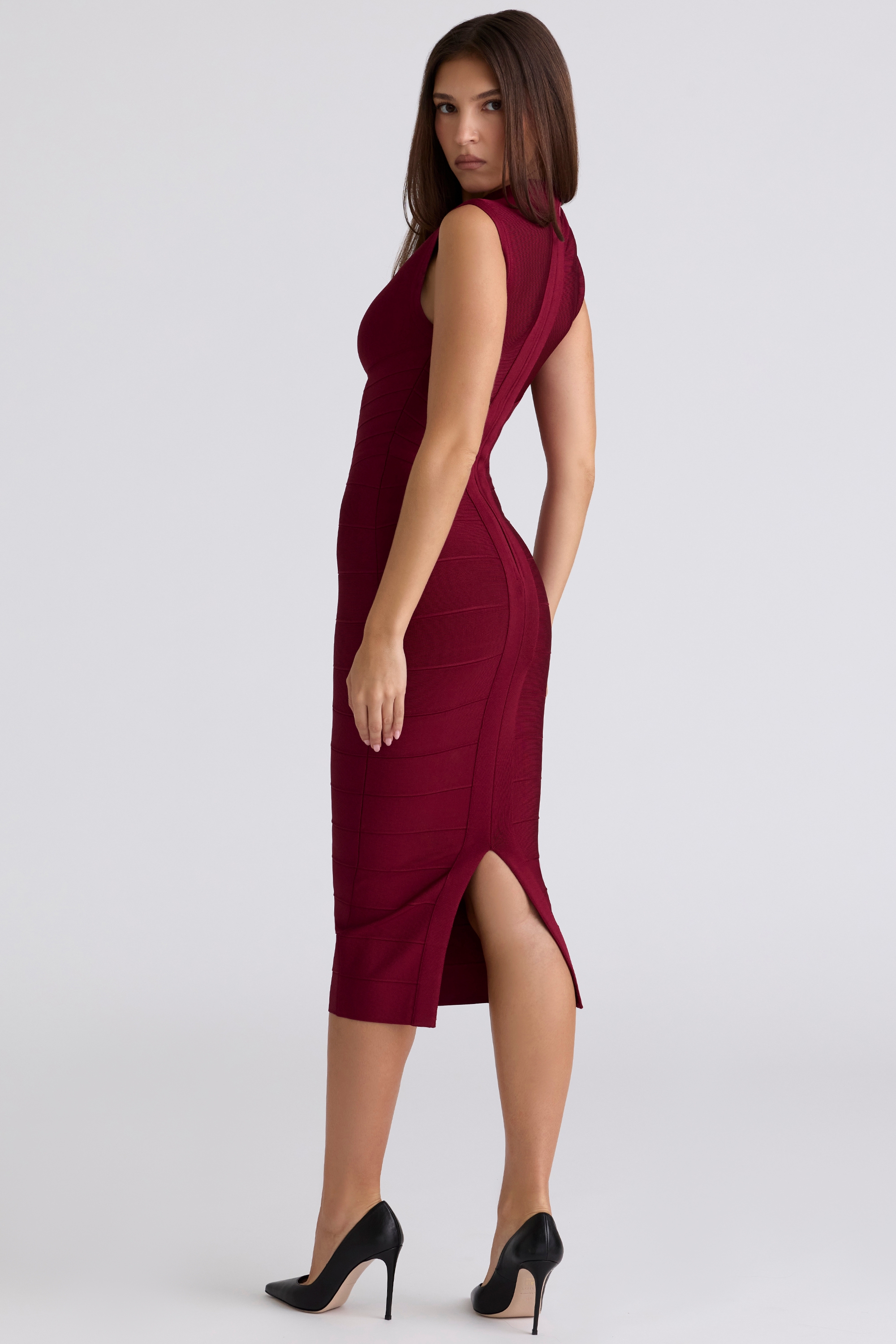 The Fatale-Ruby Stretch Bandage Midi Dress