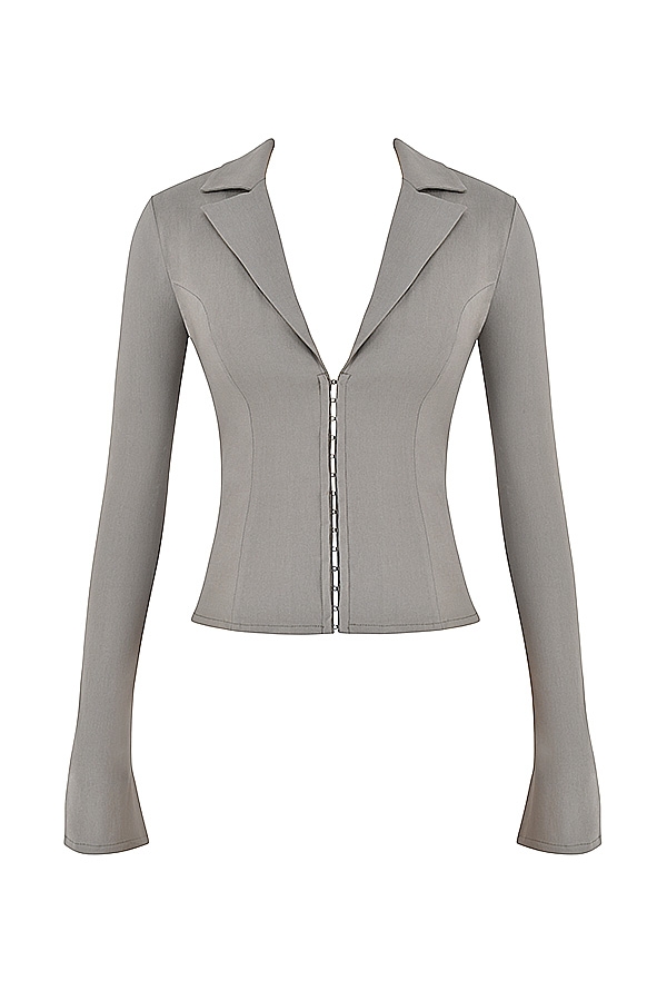 Zakira-Smoke Fitted Shirt