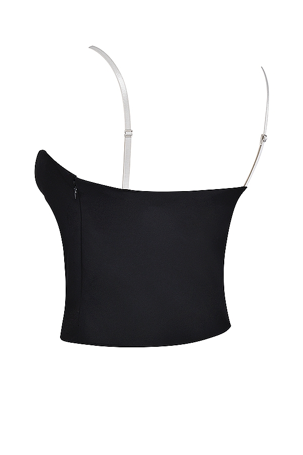 Eli-Black & Off White Underwired Top