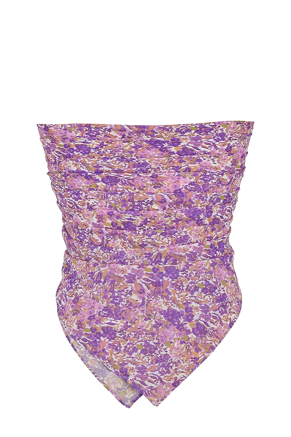 Paros-Violet Floral Multi Use Scarf