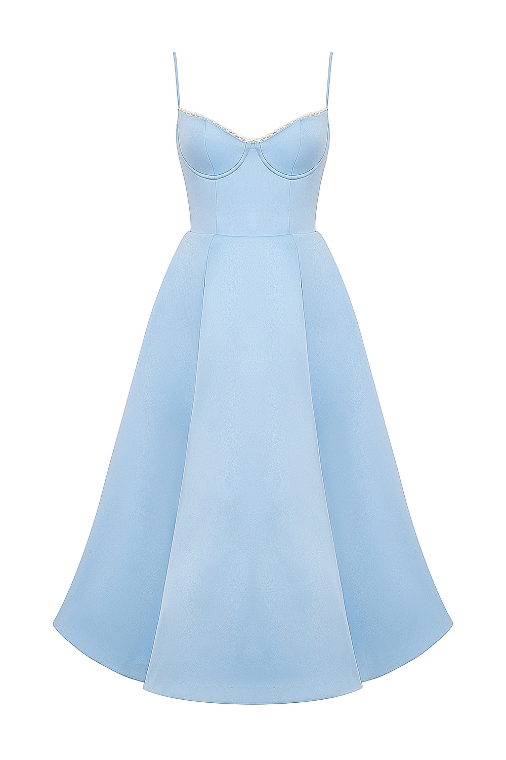 Mademoiselle-Cinderella Blue Tulle Midi Dress