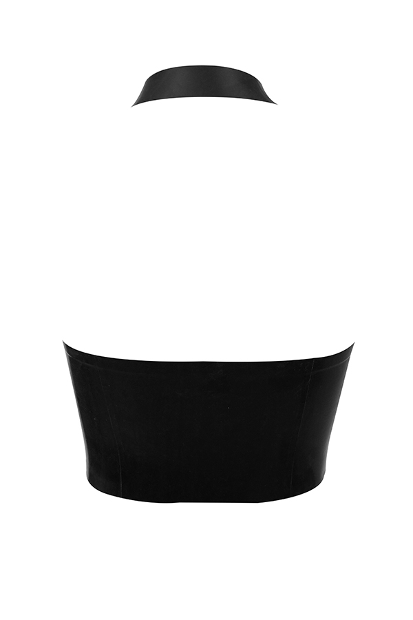 Ariadne-Black Latex Halter Top