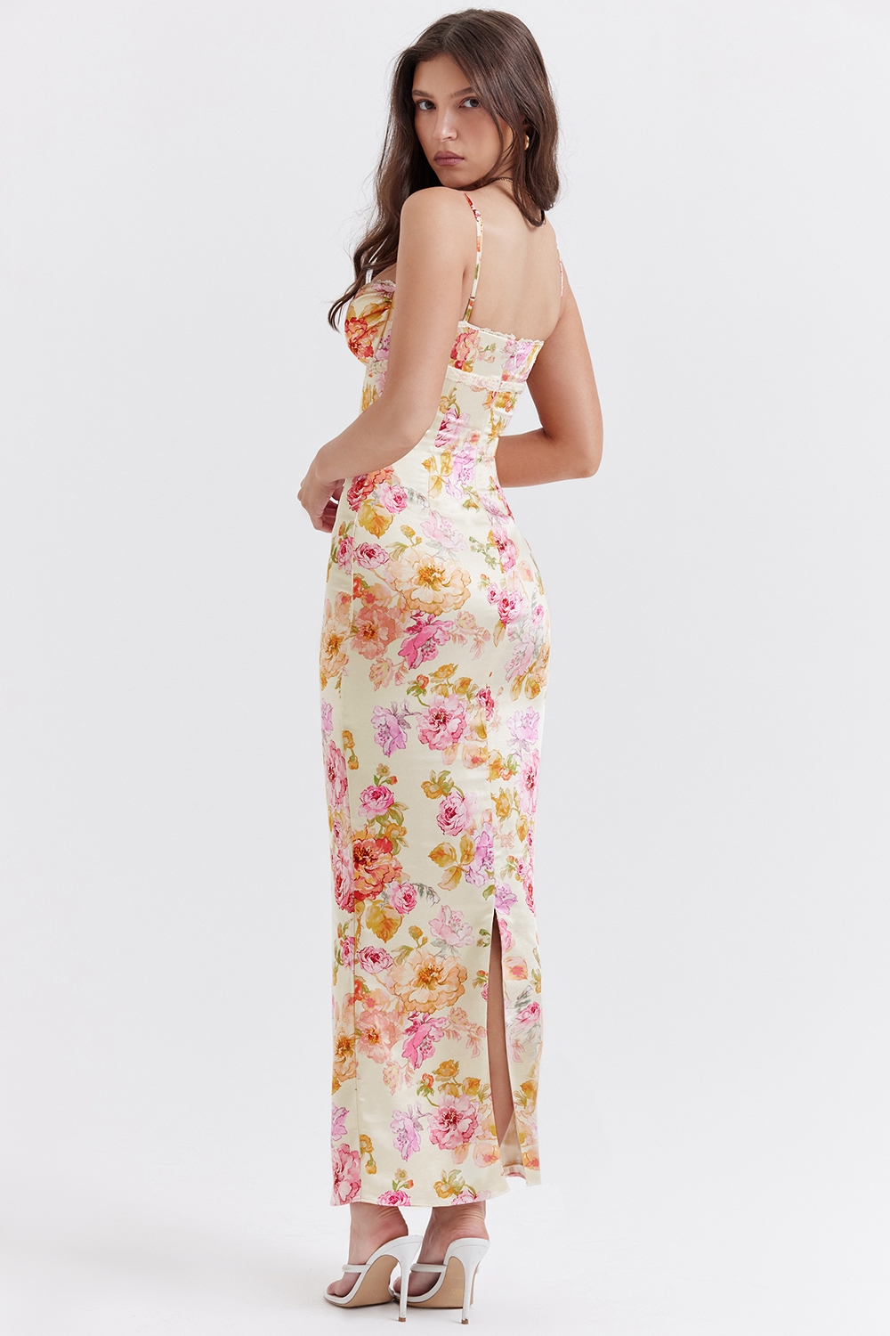 Josefina-Ivory Floral Maxi Dress