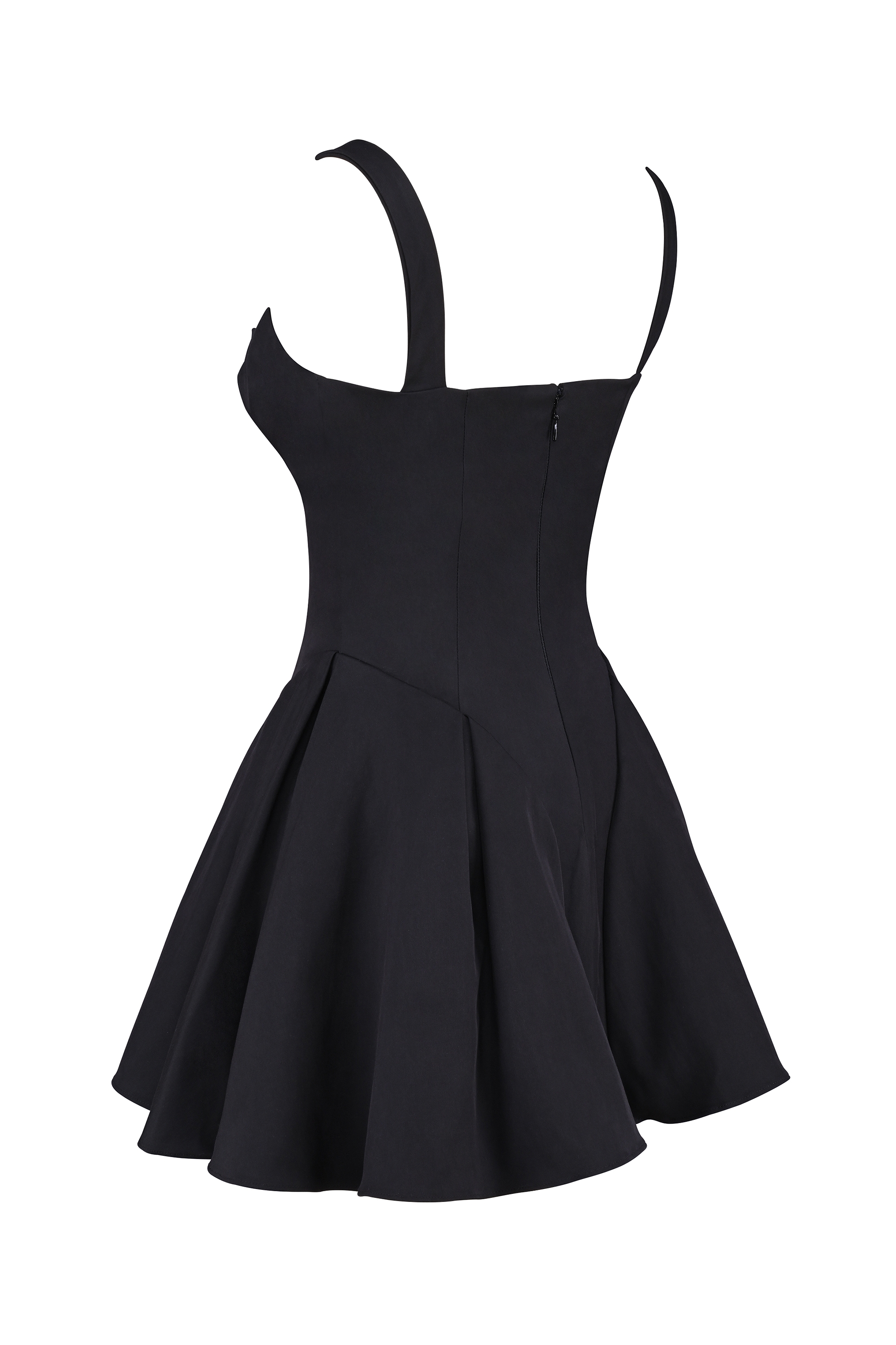 Bunny-Black Twill Mini Dress
