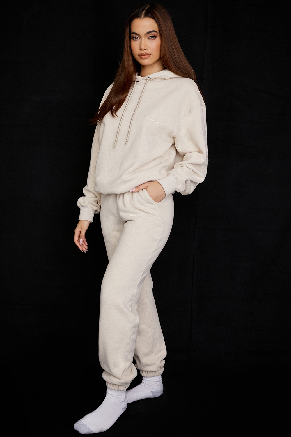 Sky-Oatmeal Fleece Back Jogging Trouser