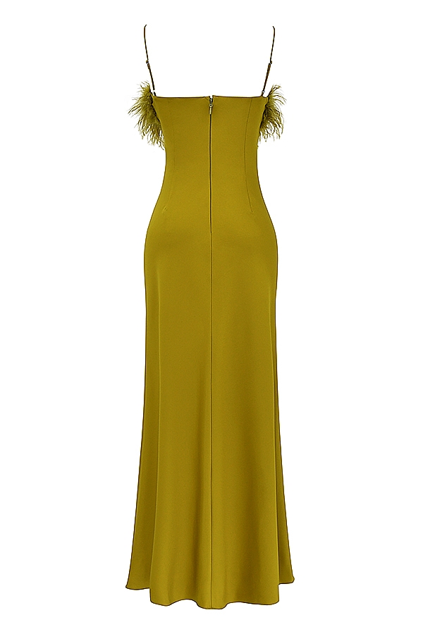 Renee-Chartreuse Maxi Dress