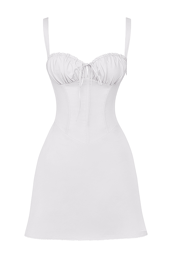 Carlotta-White Corset Mini Dress