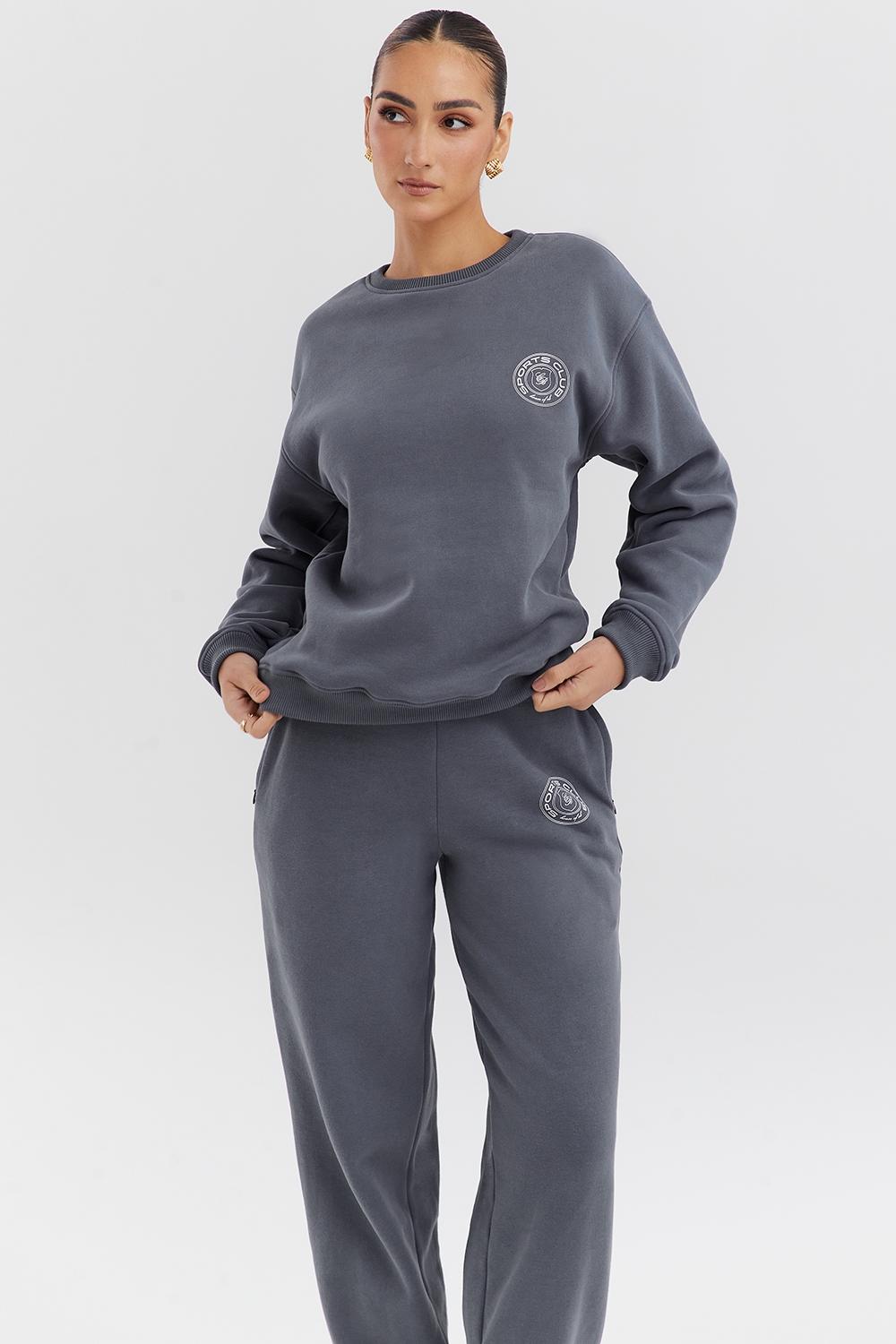 Haze-Slate Crew Neck Sweatshirt