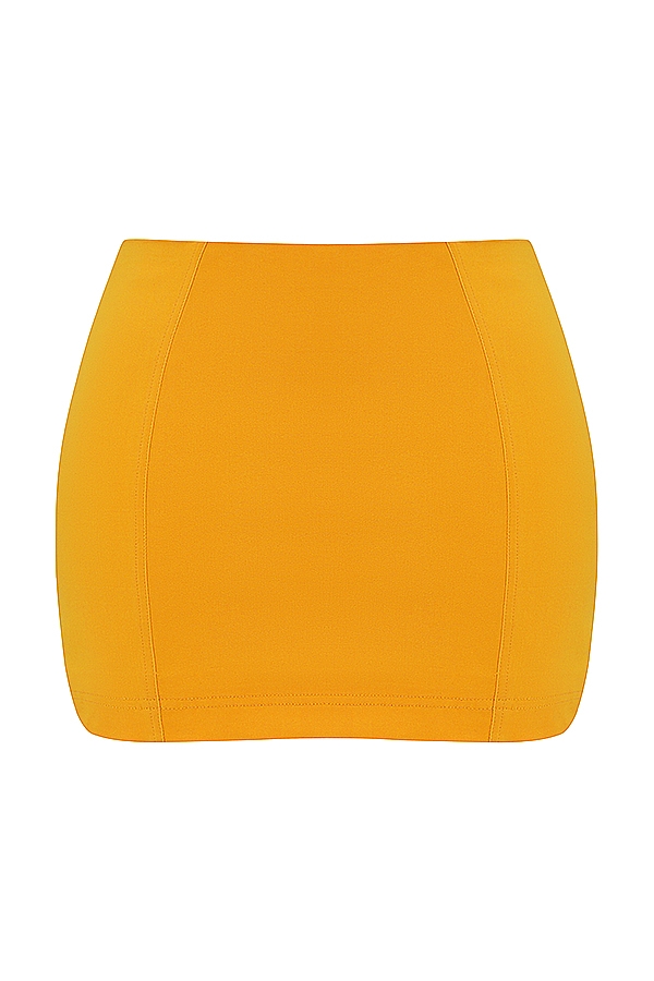 Nisha-Tangerine Sculpting Mini Skirt