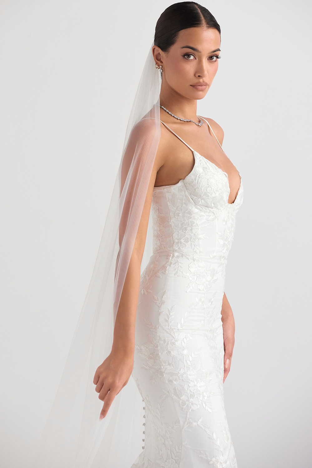 Leone-White Ultra Long Soft Tulle Veil