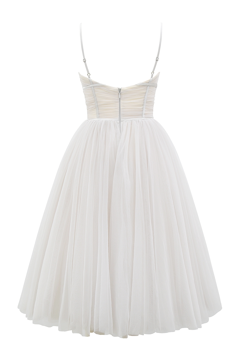 Countess-French Dove Tulle Midi Dress - SALE