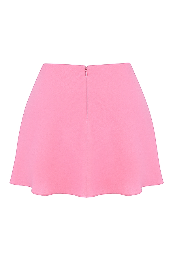 Lil-French Pink Floaty Mini Skirt