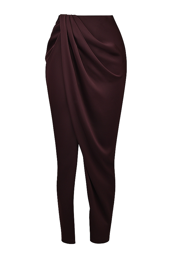 Vesper-Rich Brown Maxi Skirt
