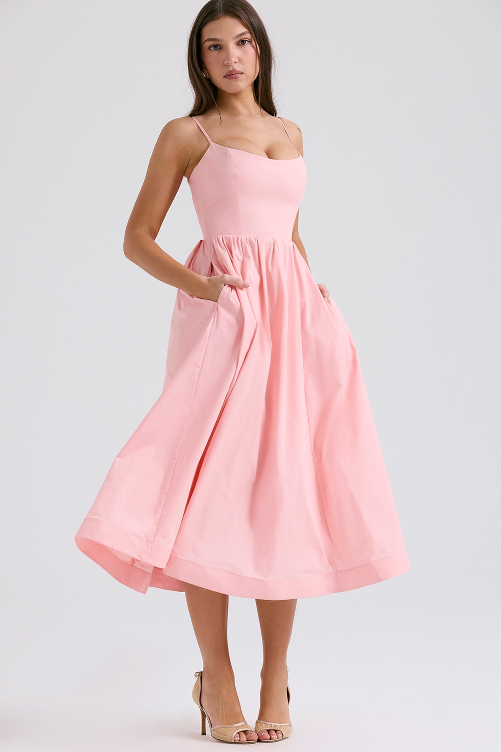 Lolita-Rose Pink Cotton Corset Sundress