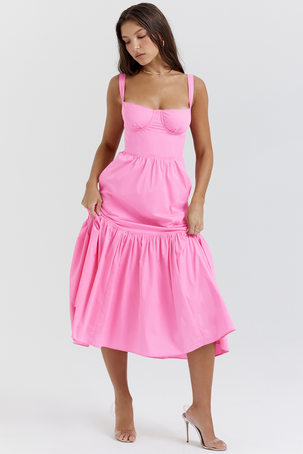 Elia-French Pink Midi Sundress