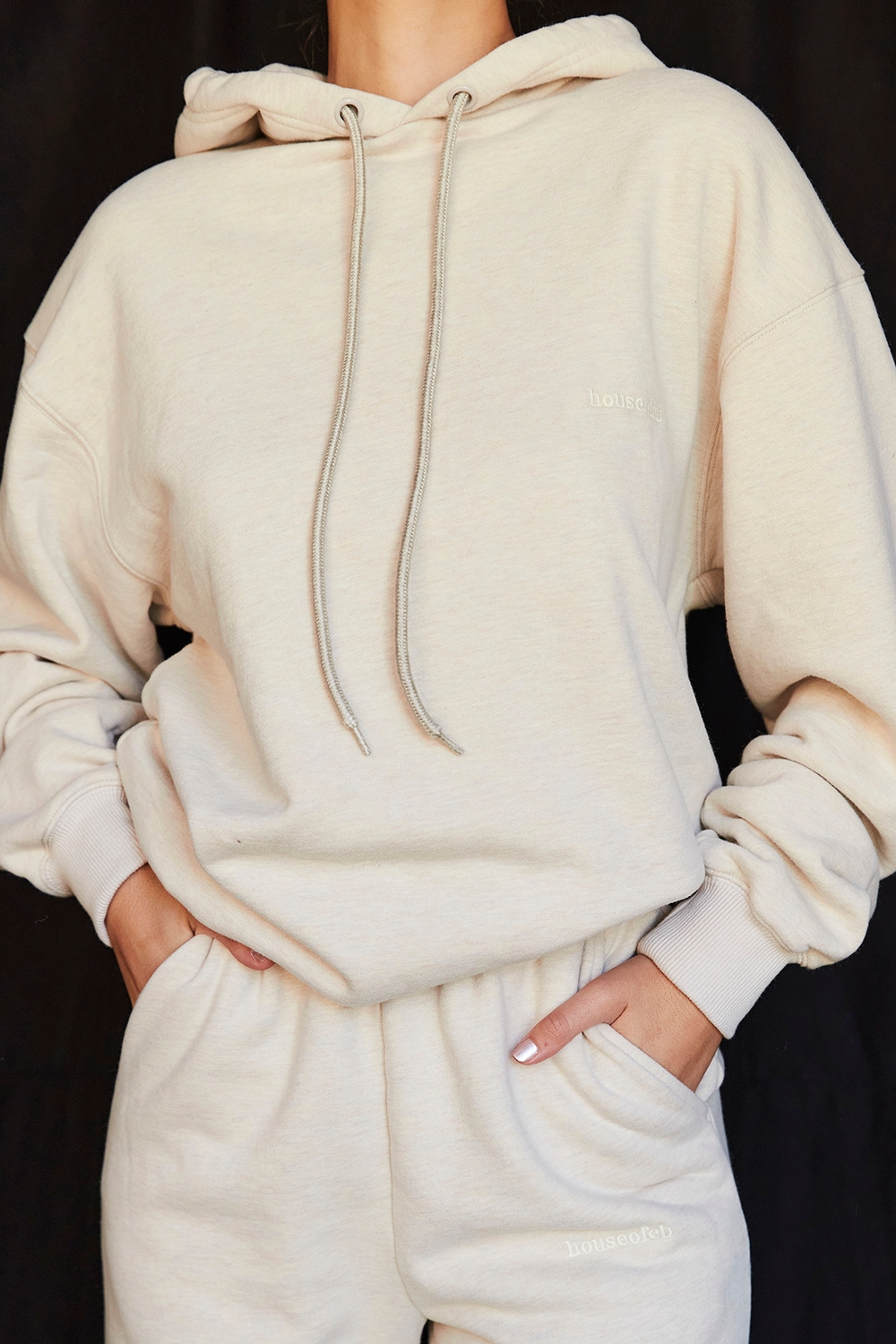 Halo-Oatmeal Oversized Hoodie