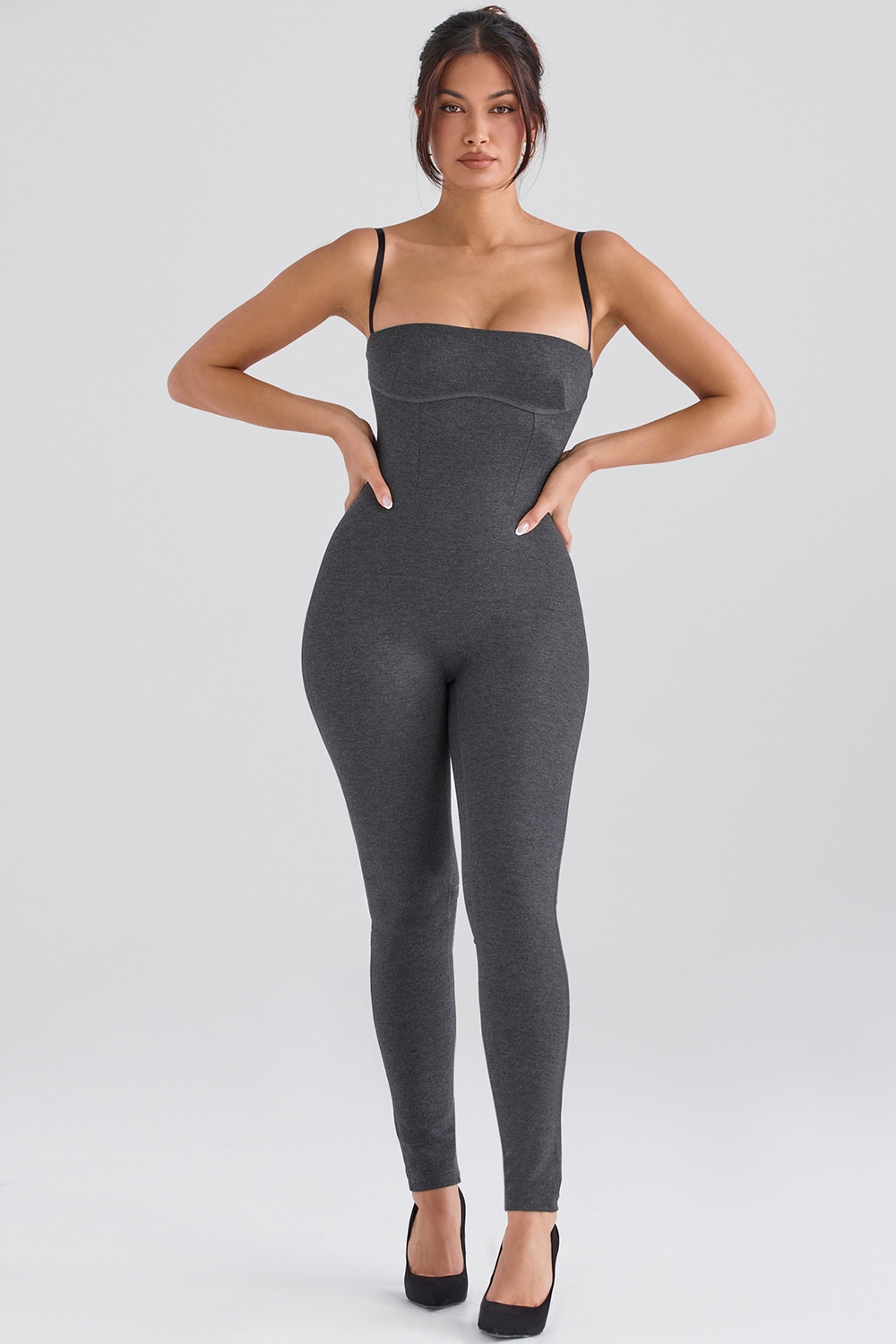 Luisa-Charcoal Loungewear Jumpsuit - SALE