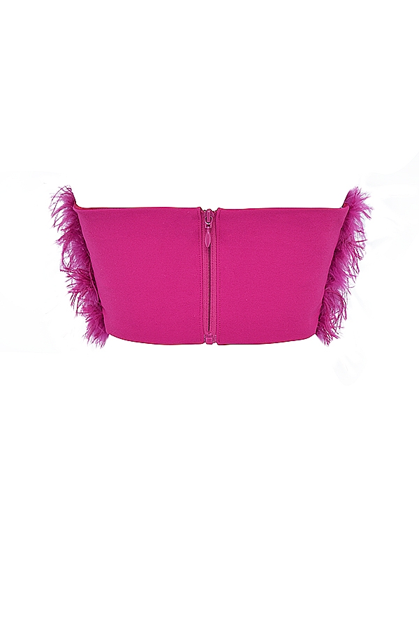 Fenella-Hot Pink Trimmed Bandeau