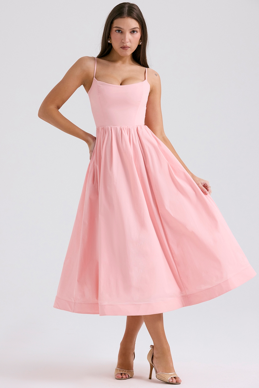 Lolita-Rose Pink Cotton Corset Sundress