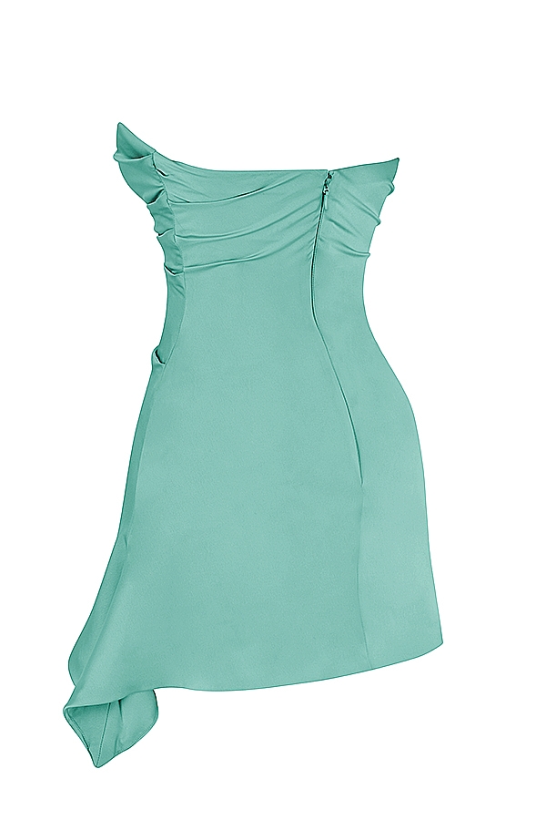 Jasmine-Jade Draped Strapless Corset Dress