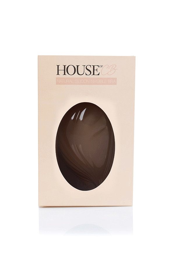 Silicon Front-Fastening Invisible Bra - Nutmeg