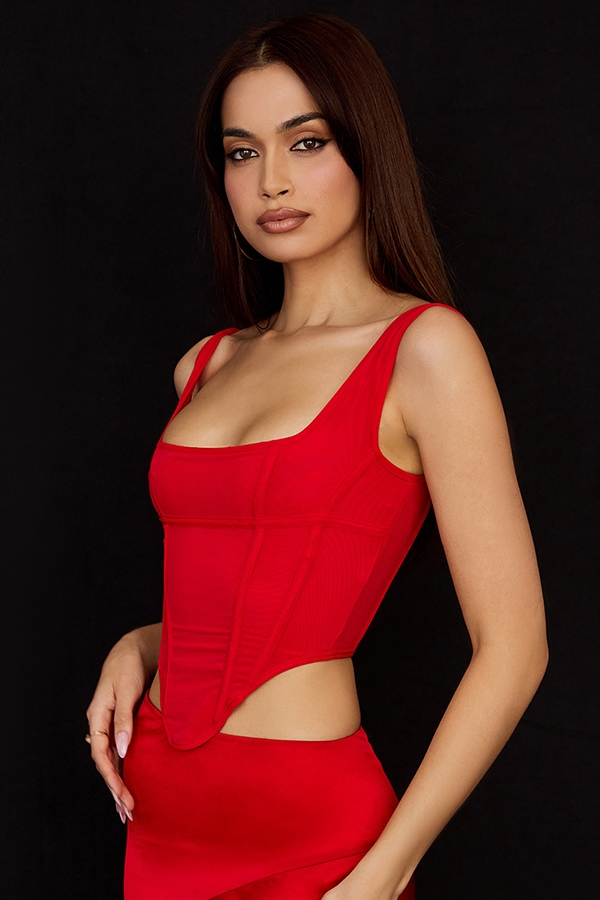 Edetta-Scarlet Mesh Corset
