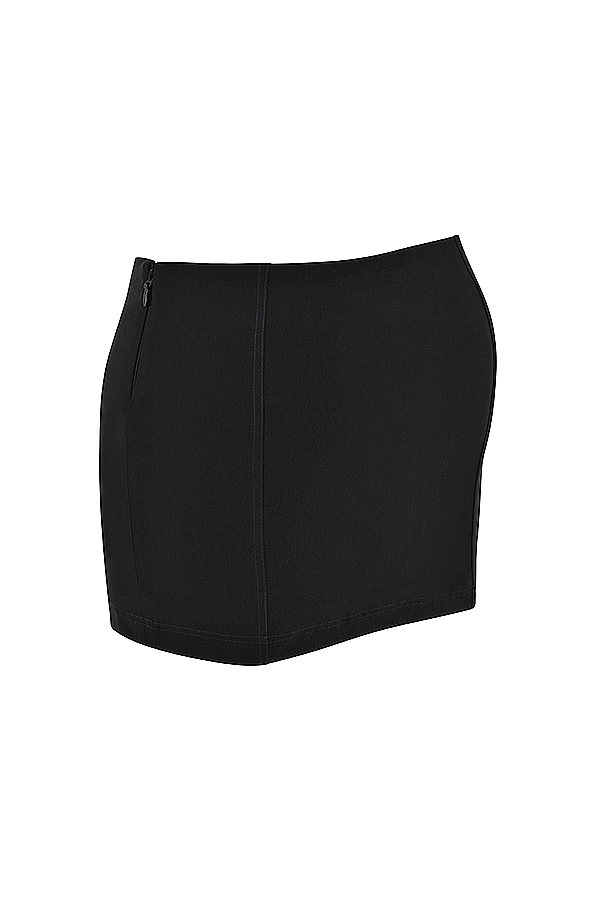 Nisha-Black Sculpting Mini Skirt