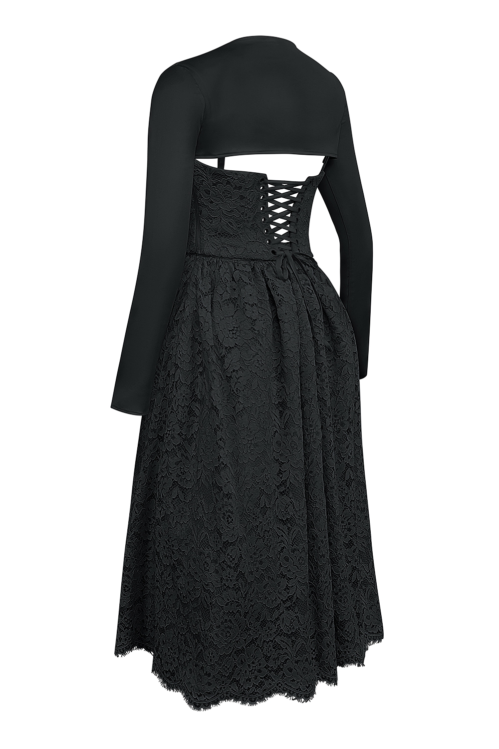 Duchess-Black Lace Corset, Skirt and Bolero - SALE