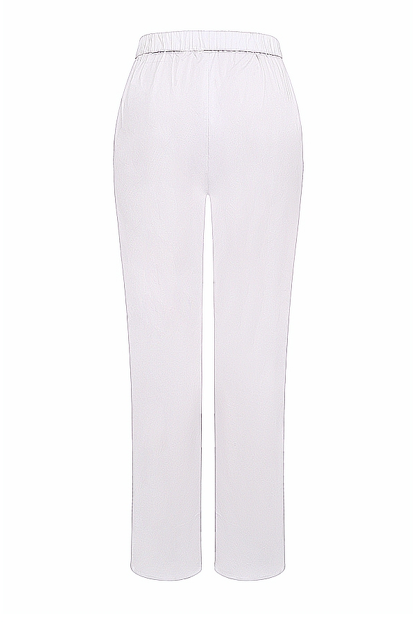 Reno-White Relaxed Fit Trousers