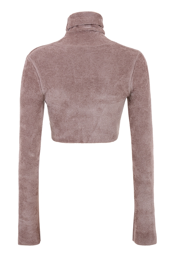 Suri-Rose Chenille Cropped Top - SALE
