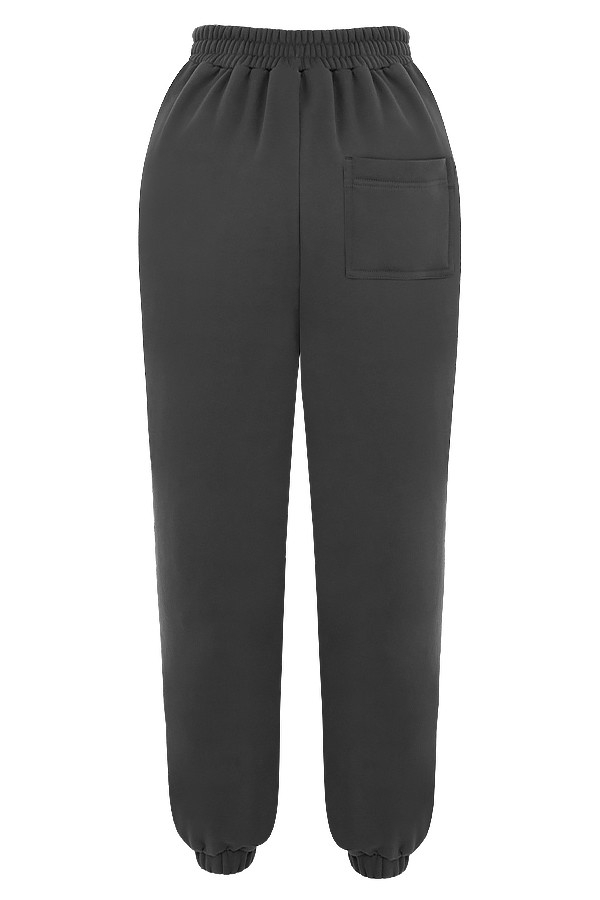 Sky-Charcoal Fleece Back Jogging Trousers