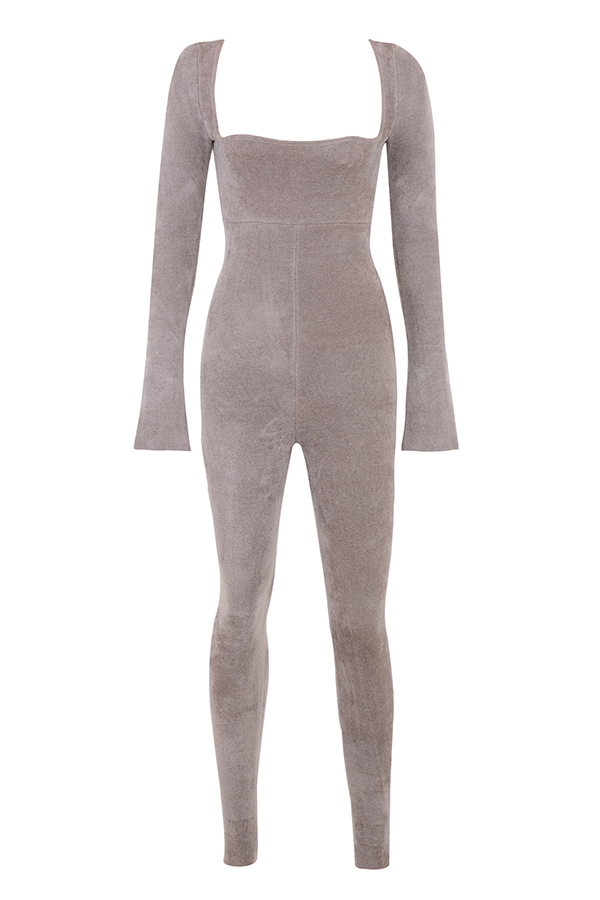 Isis-Mink Heavy Chenille Loungewear Jumpsuit - SALE